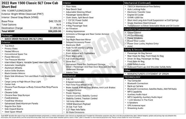 2022 RAM 1500 Classic SLT