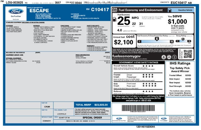 2014 Ford Escape S