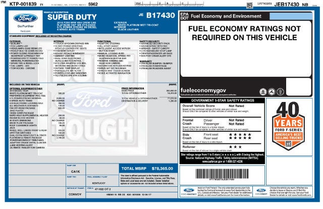 2018 Ford F-250SD Platinum