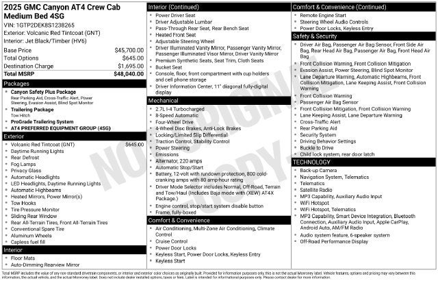 2025 GMC Canyon AT4