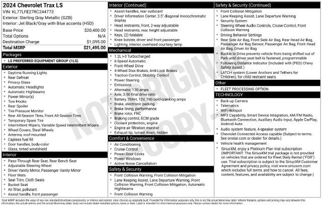 2024 Chevrolet Trax LS