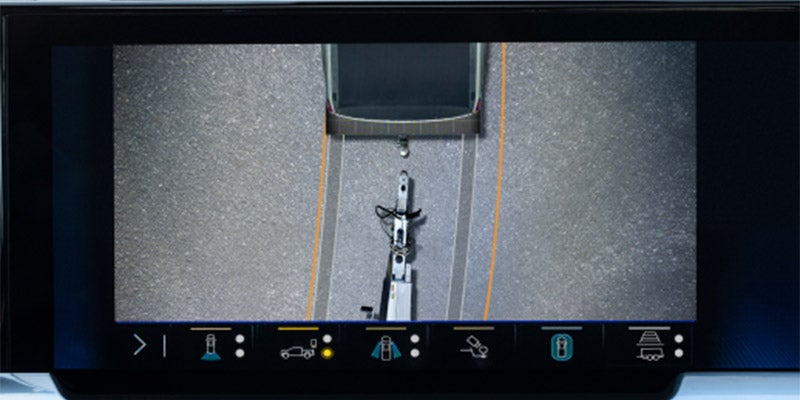 A car interior featuring a dashboard camera in the Chevy Silverado 1500