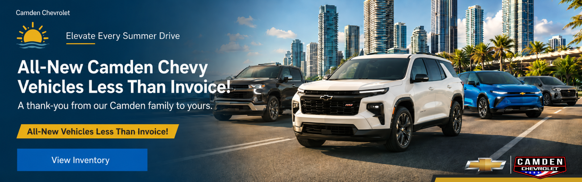 Less than invoice event featuring all new vehicles 