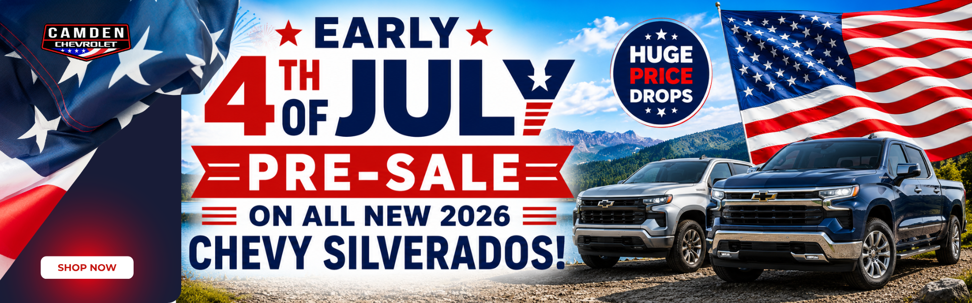 Early 4th of July new vehicles event at Camden Chevrolet